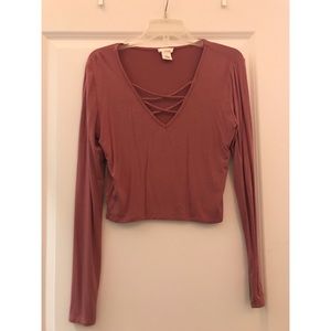Long sleeve crop top